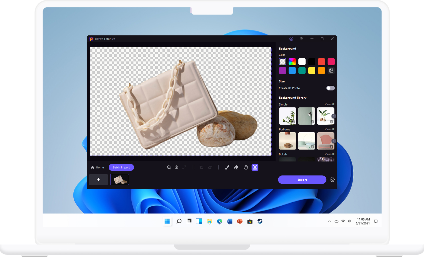 automatically remove photo background with hitpaw fotorpea