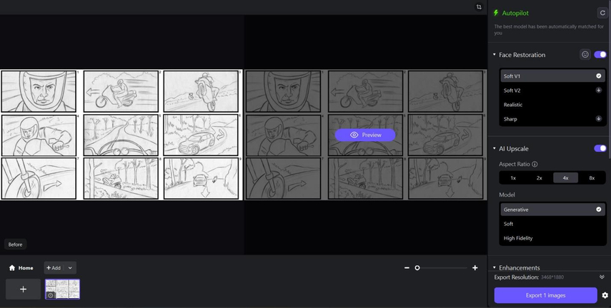 preview the storyboard to apply it