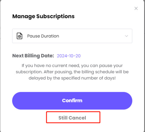 cancel subscription