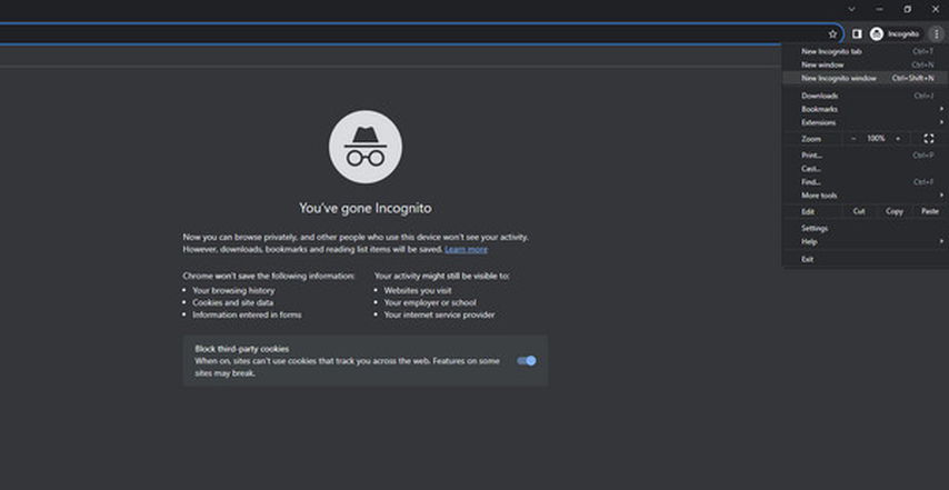 fix 233011 with turnon incognito mode