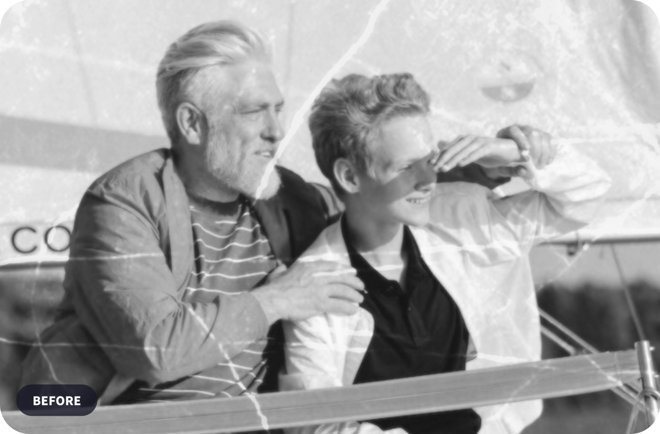 enhance old photo before