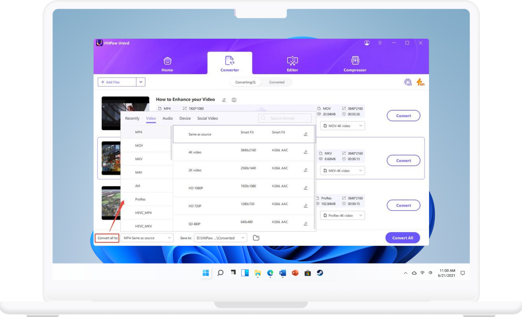 select output format