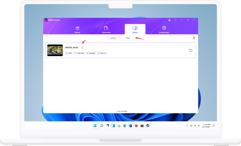 export the merged file