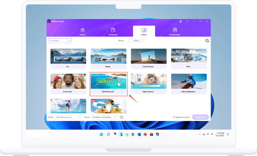 add videos to hitpaw video converter on mac
